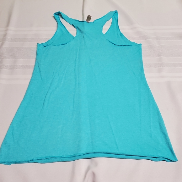 I work hard so my cat has a better life blue running / muscle shirt,Size medium. - Picture 7 of 9